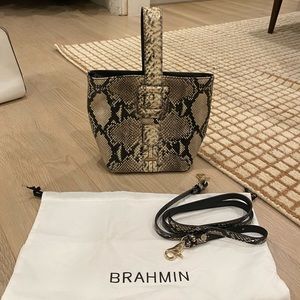Brahmin Snakeskin Clutch with strap